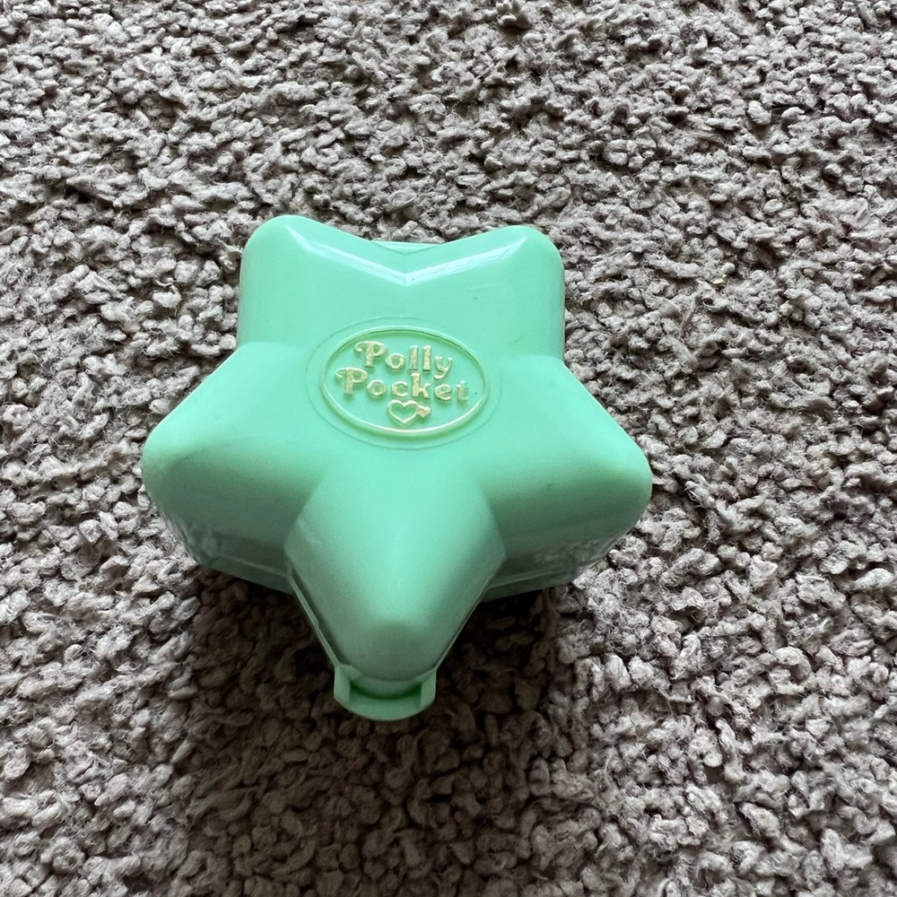 Polly Pocket Star Case in Mint Green. Year 1992 READ DESCRIPTION